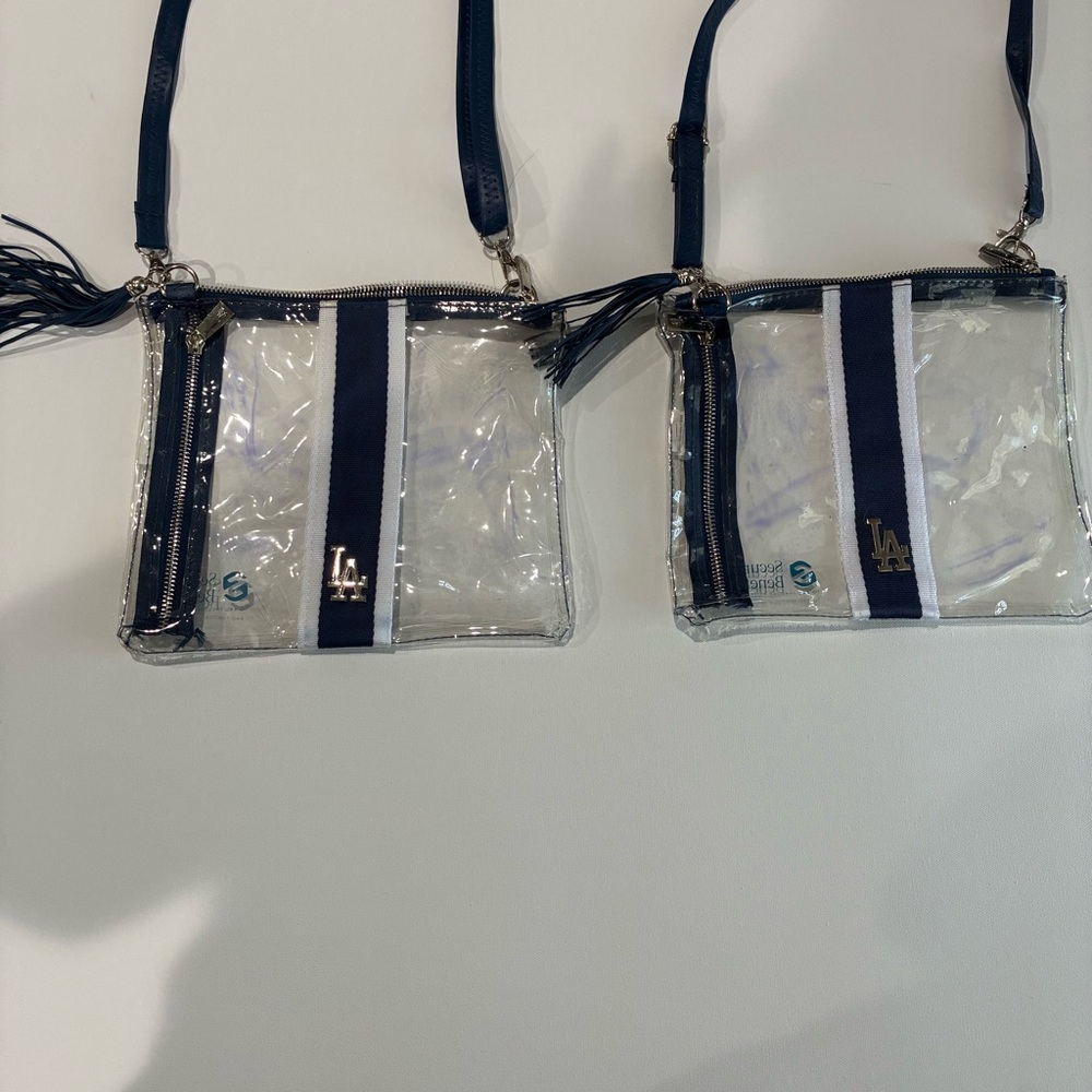 Clear and Navy LA Dodgers Crossbody Bag - Picture 2 of 7
